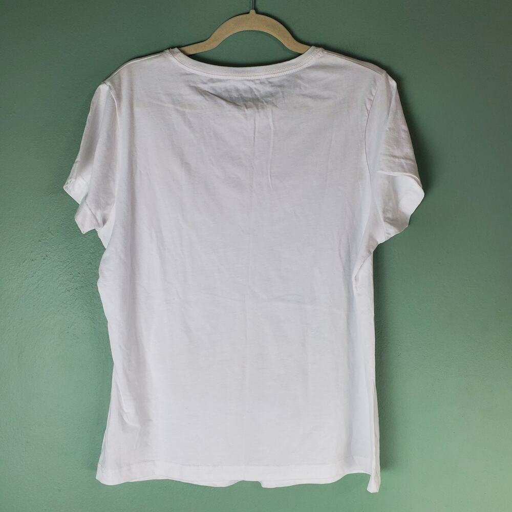 Del Sol Color Change White Crew Neck Palm Tree Short Sleeve Tee Size Large - Picture 2 of 6